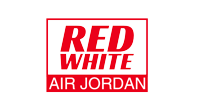 RED white air jordan
